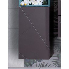 Шкаф навесной Бриклаер Кристалл 60-1, софт графит