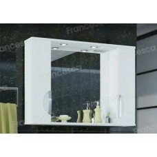 Шкаф-зеркало Francesca Доминго 100 белый 2 шкафа