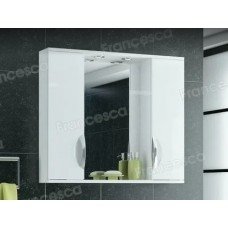 Шкаф-зеркало Francesca Доминго 90 белый 2 шкафа