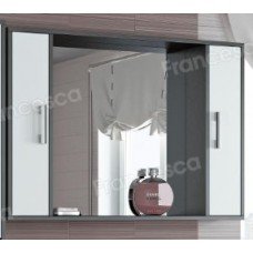 Шкаф-зеркало Francesca Eco 105 белый-венге