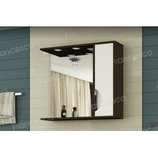 Шкаф-зеркало Francesca Версаль 75 С белый/венге