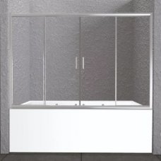 Шторка на ванну BelBagno Unique VF-2-150/180-140-C-Cr стекло прозрачное