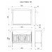 Зеркало ASB-Woodline Модена 105 белое, патина серебро