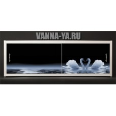 Экран под ванну Francesca Elite Лебеди на воде 140-180 см (Антискользящее Основание)