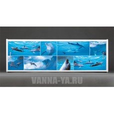 Фотоэкран под ванну Francesca Premium Дельфины 150/170/180 см (Антискользящее Основание)