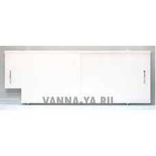  Экран под ванну раздвижной Francesca Luxe Q 1.5,1.7,1.8 белый от 59 см (Антискользящее Основание) 